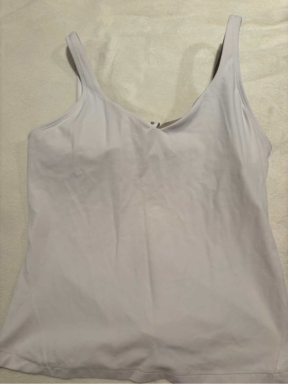 lululemon athletica Light White Scoop Tank Top